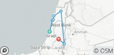  Israels Highlights erwandern (8 Tage) - 7 Destinationen 