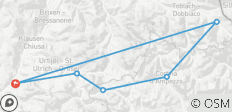  Durchquerung Dolomiten (8 Tage) - 6 Destinationen 
