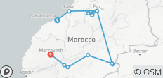  Wandelen langs de hoogtepunten van Marokko - koningssteden, woestijnen en groene valleien (15 dagen) - 12 bestemmingen 