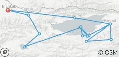  Kirgistans Highlights erwandern (14 Tage) - 16 Destinationen 