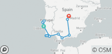  Von Lissabon bis Madrid - Mietwagenrundreise - 16 Destinationen 