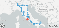  Pearls of Italy; Semi – Private Tour with Dedicated Tour Leader &amp; Car - 24 destinations 
