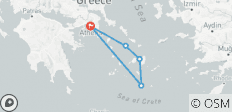  Selected Greek Islands with Santorini Sunset Cruise - Standard - 5 destinations 