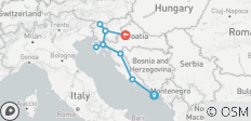  Discover Croatia, Slovenia and the Adriatic Coast featuring Dubrovnik, Dalmatian Coast, Istrian Peninsula and Lake Bled (Dubrovnik to Zagreb) (Standard) (20 destinations) - 10 destinations 