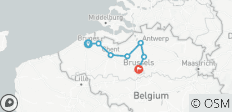  Cycling from Bruges to Brussels - 7 destinations 
