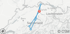  Höhepunkte der Schweiz in 4 Tagen - 7 Destinationen 