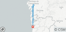  Radtour Caminho de Santiago - Pilgerweg von Porto nach Santiago de Compostela (8 Tage) - 8 Destinationen 