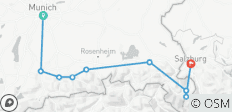  Bodensee-Königssee Radweg: Teilstrecke München - Salzburg mit Gepäcktransfer - 9 Destinationen 