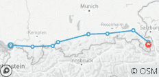  Bodensee-Königssee Radweg: sportlich mit Gepäcktransfer - 9 Destinationen 