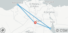  Wonder Egypte 5 dagen avontuur: Caïro-Alexandrië-Rode Zee met Jet Ski - 5 bestemmingen 