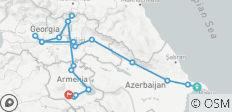  Premium Azerbeidzjan, Georgië &amp; Armenië - 21 bestemmingen 