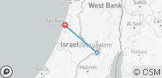  Korte trip naar Jeruzalem en Tel-Aviv, Engels- en Duitstalige gids (op aanvraag) - 3 bestemmingen 