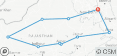  Circuit de 14 jours dans le désert du Rajasthan - Du Taj Mahal au désert de Thar - 10 destinations 