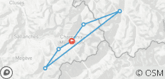  Tour du Mont Blanc, Private Zimmer - selbstgeführte Rundreise (8 Tage) - 7 Destinationen 