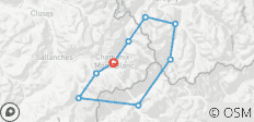  Circuito completo del Mont Blanc, habitaciones privadas - circuito autoguiado; 12 días - 9 destinos 