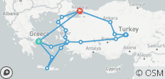  Best of Greece and Turkey with 3-day Cruise - 25 destinations 