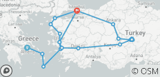  Das Beste von Griechenland und der Türkei mit 2-tägiger Kreuzfahrt - 23 Destinationen 