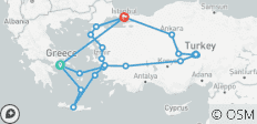  Lo mejor de Grecia y Turquía con un crucero de 3 días - 25 destinos 