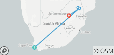  Onvergelijkbare Kaapstad en Safari - 7 dagen (privé safari van Kaapstad naar Kruger) - 5 bestemmingen 