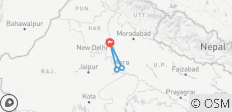  Tagesausflug Taj Mahal und Fatehpur Sikri (ab Delhi, mit privatem Fahrer) - 4 Destinationen 