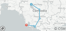  Cycle Angkor to Cambodia Beaches - 6 destinations 