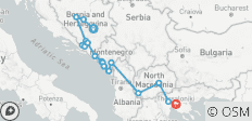  Descubre Bosnia Montenegro y Macedonia en un viaje de 14 días desde Sarajevo. Sitios de la UNESCO. Naturaleza. Cultura. Historia. Gastronomía. El vino. Viaje lento. - 18 destinos 