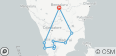  Karnataka to Tamil Nadu Temple and Backwater Escape - 10 destinations 
