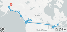  De ultieme Canada en Alaska Toronto → Fairbanks (2027) - 27 bestemmingen 