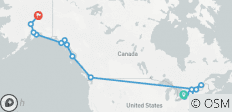  Het beste van de oostkust &amp; een avontuur in Alaska – van Toronto naar Fairbanks – 2024 - 15 bestemmingen 