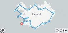  Komplette Island Rundreise (Mietwagenrundreise, 17 Tage) - 32 Destinationen 