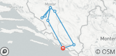  Bosnië ontdekkingstocht alle seizoenen 3 dagen vanuit Dubrovnik. Trebinje, Tvrdos, Blagaj, Mostar, Medjugorje, Kravica, Pocitelj, Mogorjelo. - 9 bestemmingen 