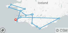  Circuit privé de 7 jours - Cercle d\'or, côte sud, Snæfellsnes et Reykjavik (hiver) - 16 destinations 