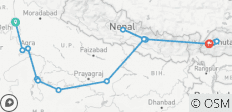  Kulturreise Nepal &amp; Bhutan inkl. Indien - 16 Destinationen 