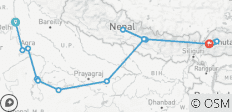  Cultural Nepal Bhutan Tour with India - 16 destinations 