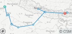  Erstaunliches Nepal &amp; Bhutan inkl. Indien - 16 Destinationen 