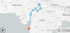  India Tiger Safari Tour with Agra - 10 destinations 