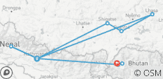  Circuit au Népal, au Tibet et au Bhoutan - 13 destinations 