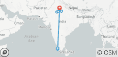  Golden Triangle with Kerala Backwaters - 12 destinations 