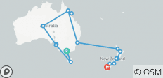  De Complete Stille Zuidzee (Melbourne tot Queenstown) (Standaard) (including Aoraki/Mount Cook Nationaal Park) - 17 bestemmingen 