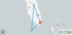  Key West, Orlando, Miami City with Boat Tour - 4 destinations 
