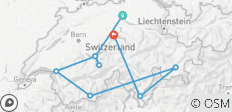  8-daagse onafhankelijke rondreis met de trein door Zwitserland - 9 bestemmingen 