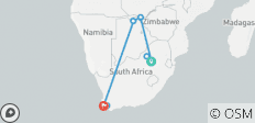  Exploring South Africa, Victoria Falls &amp; Botswana (Johannesburg to Cape Town) - 10 destinations 