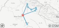  Circuit privé de 12 jours à Utranchal et au parc national de Corbett avec Taj Mahal en voiture depuis New Delhi - 12 destinations 