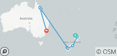  Zuid-Pacifische wonderen inclusief Nieuw-Zeelands Noordereiland (Auckland naar Sydney) (Alternatief) - 10 bestemmingen 