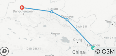  Economie rondreis: Lanzhou, Zhangye, Jiayuguan en Dunhuang 6 dagen - 4 bestemmingen 