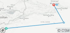  Budgetreise Xinjiang: Kashgar, Turpan und Urumqi (7 Tage) - 5 Destinationen 
