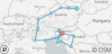 Entdeckungsreise Österreich, Italien, Slowenien &amp; Kroatien - 19 Destinationen 