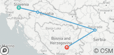  Ex Joegoslavië paden - 4 bestemmingen 