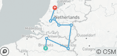  Holland &amp; Belgien zur Tulpenzeit (2023) (Brüssel nach Amsterdam) - 8 Destinationen 