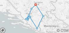  Ganzjährige Bosnien-Entdeckungs in 5 Tage ab Sarajevo. R&amp;reise über Mostar, Blagaj, Pocitelj, Medjugorje, Kravica, Vjetrenica, Trebinje. - 12 Destinationen 